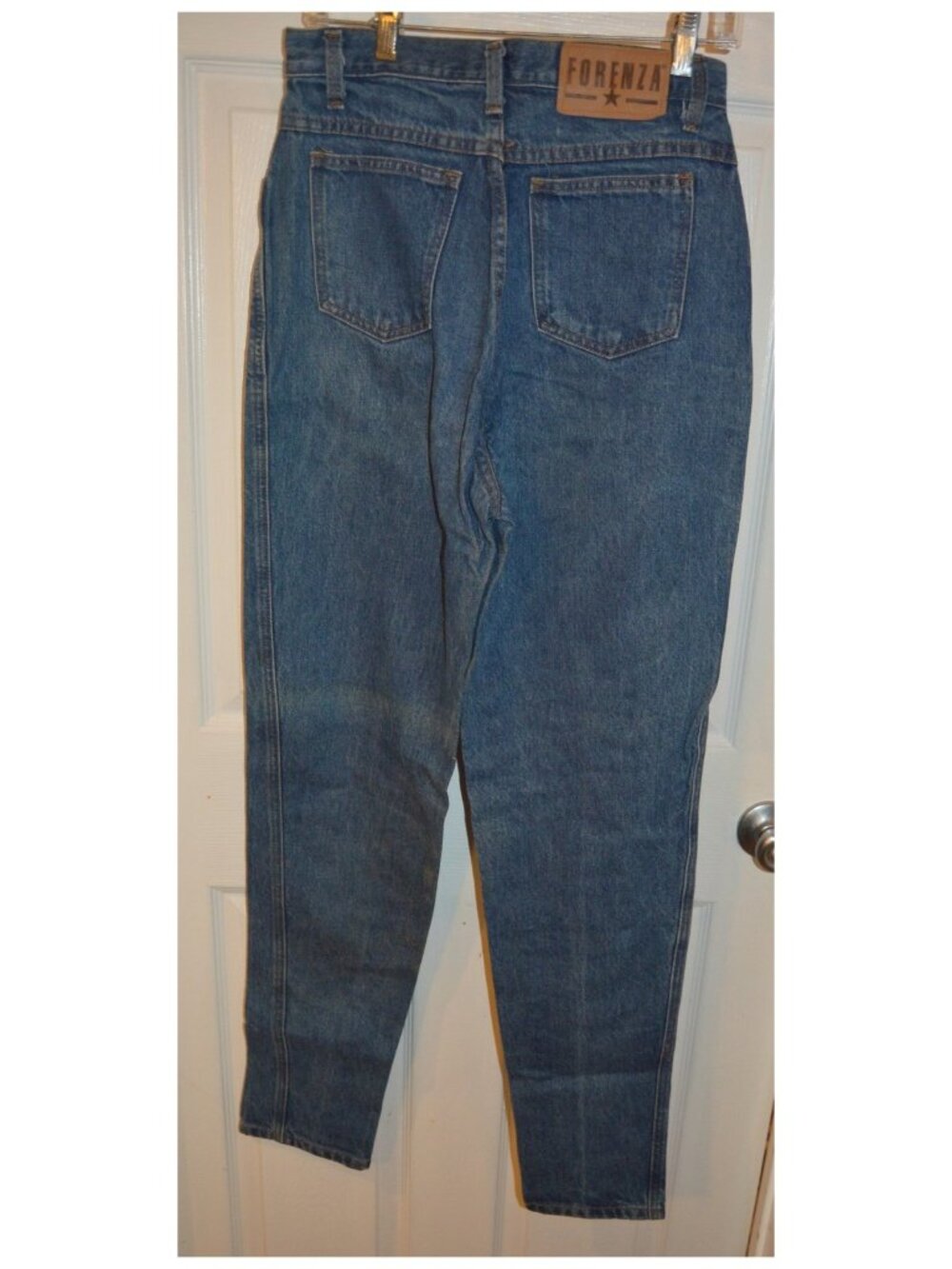 Forenza Women's Blue Denim Jeans Pants Size 10 Tall Straight Leg - Picture 3 of 4